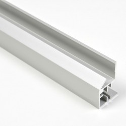 Профиль открытый для стеклянной полки LED, серебро - Raumplus