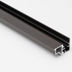 Профиль закрытый для стеклянной полки LED, темная бронза - Raumplus